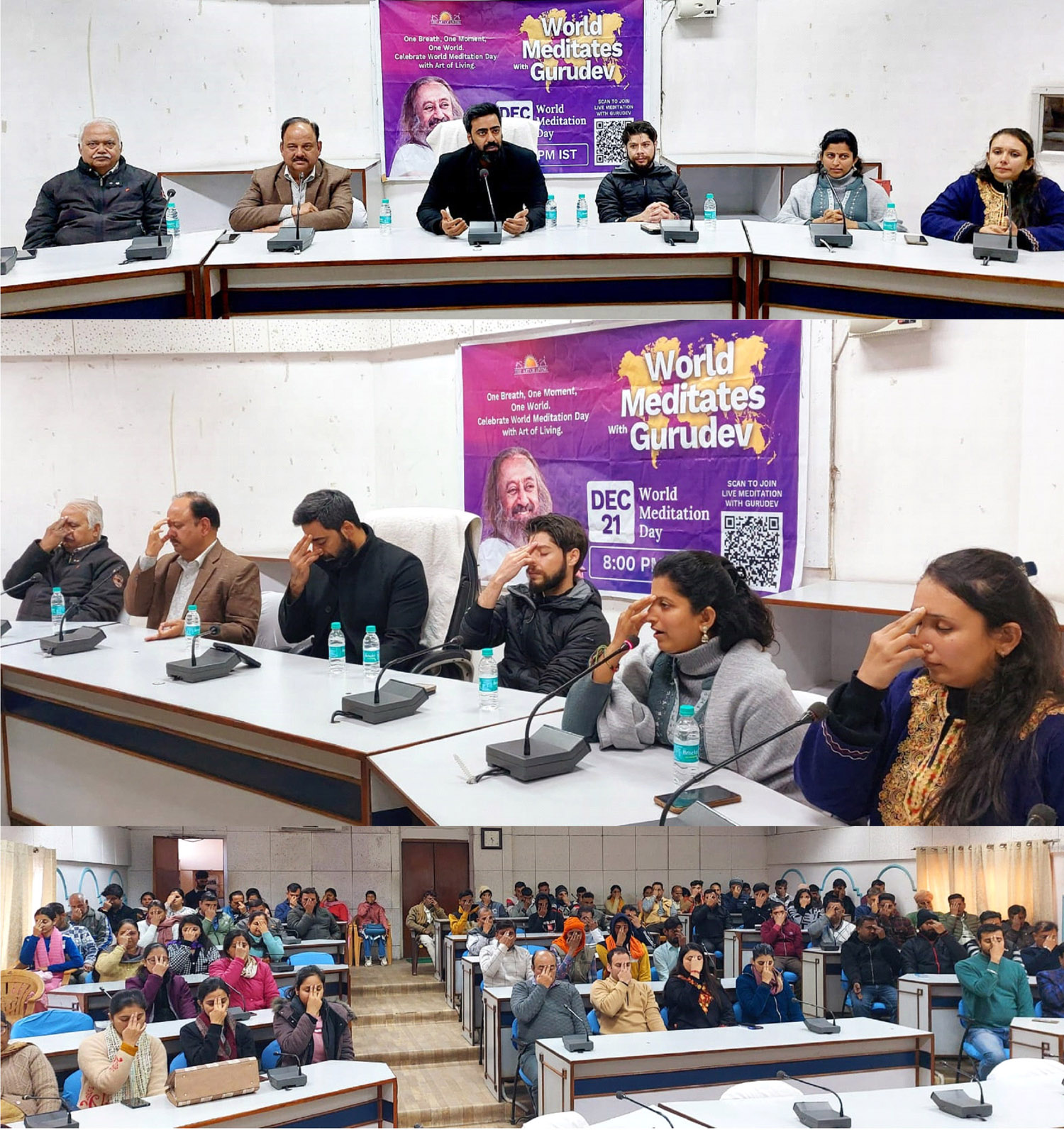 World Meditation Day celebrated at Bachat Bhawan Una